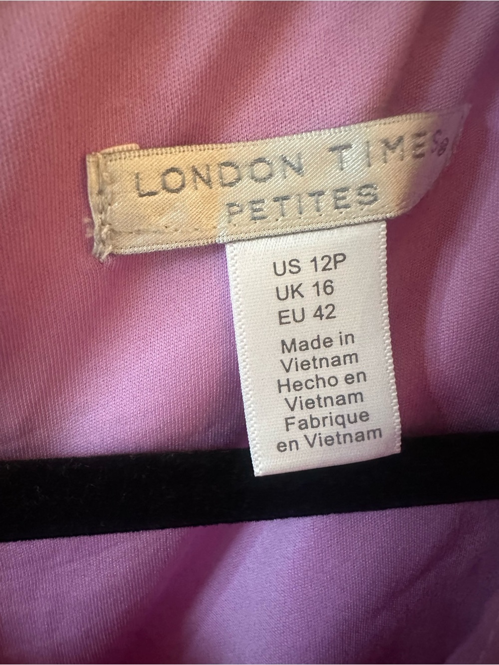 London Times Lavender Petites Dress - Picture 3 of 4